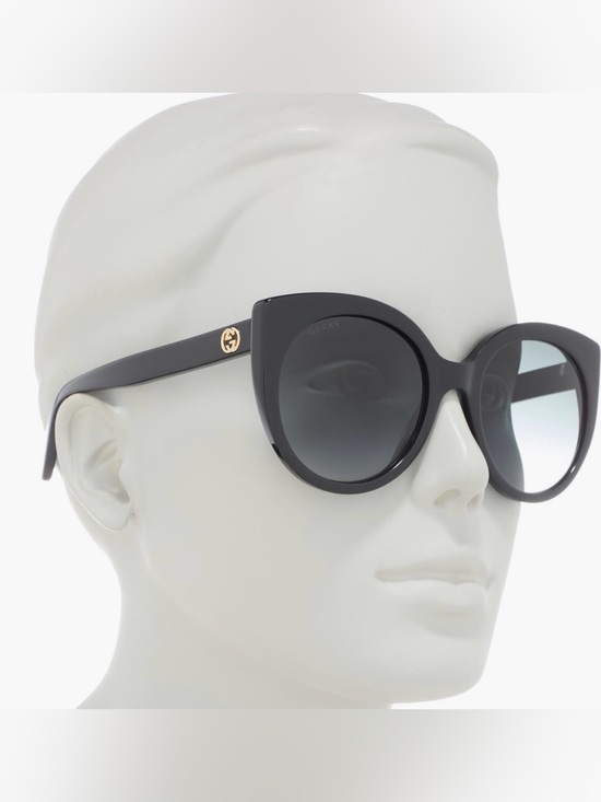 Gucci Black 55 mm Round Cat-Eye Gradient Sunglasses main image 8